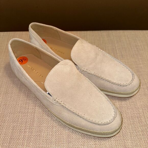Marc Fisher Size 9.5 Jerrick Style Suede Espadrille Style Loafer Taupe NWOT - Picture 1 of 6